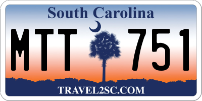 SC license plate MTT751