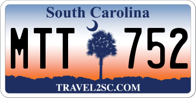 SC license plate MTT752