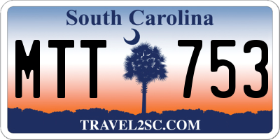 SC license plate MTT753