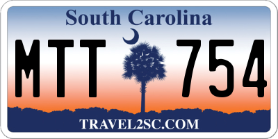 SC license plate MTT754