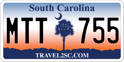 SC license plate MTT755