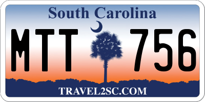 SC license plate MTT756
