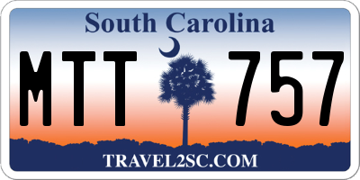 SC license plate MTT757