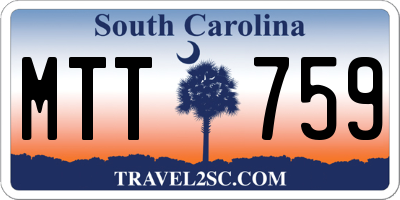 SC license plate MTT759