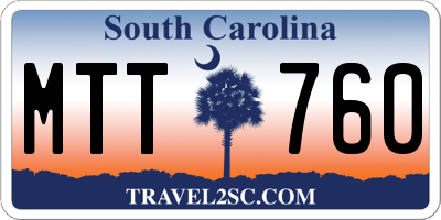 SC license plate MTT760