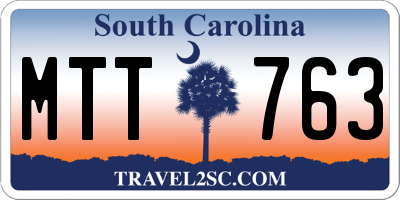 SC license plate MTT763