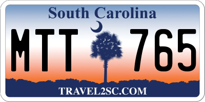 SC license plate MTT765