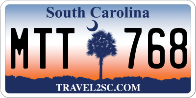SC license plate MTT768