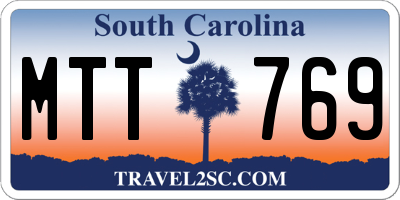 SC license plate MTT769