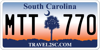 SC license plate MTT770