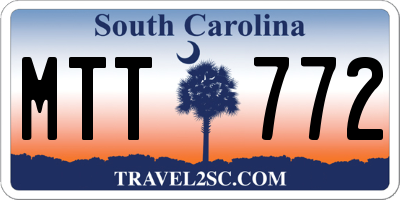 SC license plate MTT772