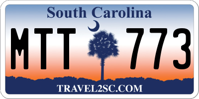 SC license plate MTT773