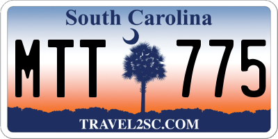 SC license plate MTT775
