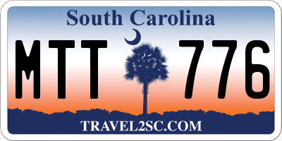 SC license plate MTT776