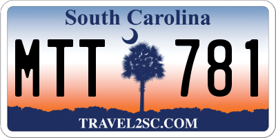 SC license plate MTT781