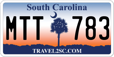 SC license plate MTT783