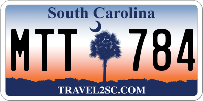 SC license plate MTT784