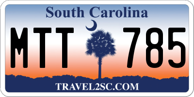 SC license plate MTT785