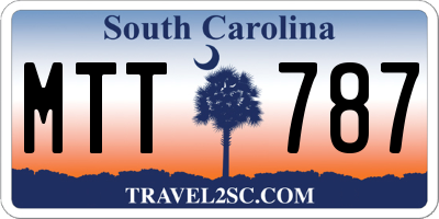 SC license plate MTT787
