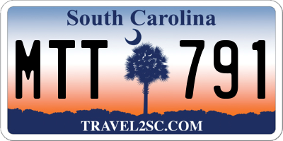 SC license plate MTT791