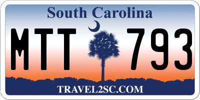 SC license plate MTT793