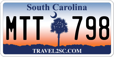 SC license plate MTT798