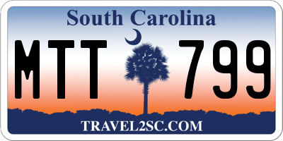 SC license plate MTT799