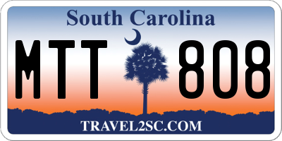 SC license plate MTT808