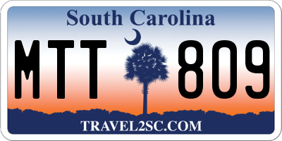 SC license plate MTT809