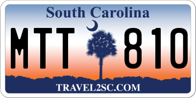 SC license plate MTT810