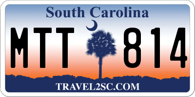 SC license plate MTT814