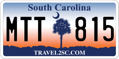 SC license plate MTT815