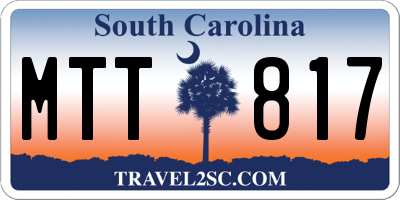 SC license plate MTT817