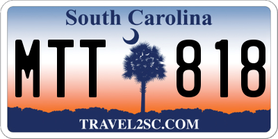 SC license plate MTT818