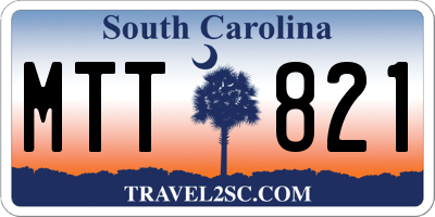 SC license plate MTT821