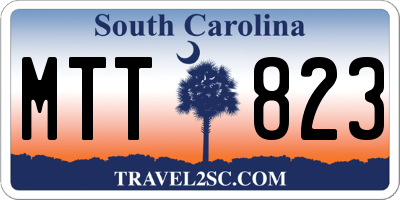 SC license plate MTT823