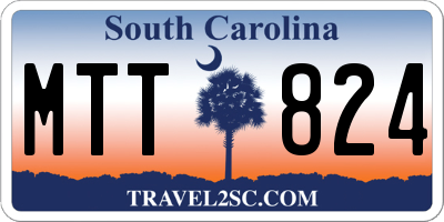 SC license plate MTT824