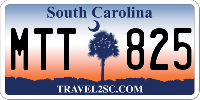 SC license plate MTT825