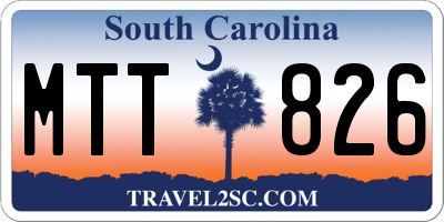 SC license plate MTT826