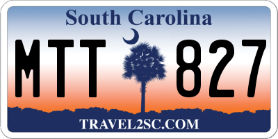 SC license plate MTT827