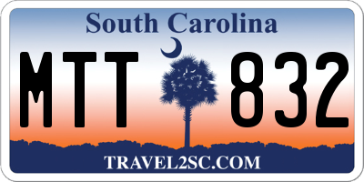 SC license plate MTT832