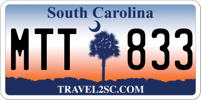 SC license plate MTT833