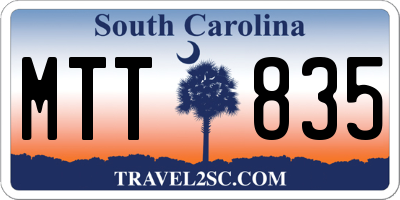 SC license plate MTT835