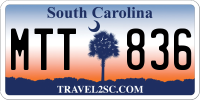 SC license plate MTT836