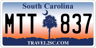SC license plate MTT837