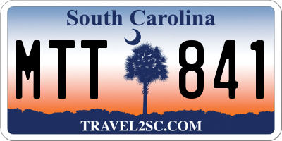 SC license plate MTT841