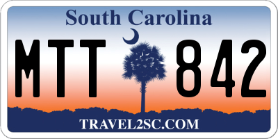 SC license plate MTT842