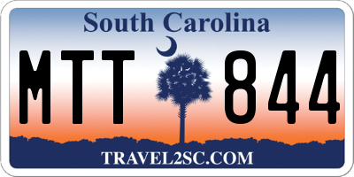 SC license plate MTT844
