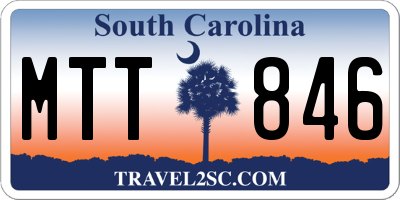 SC license plate MTT846