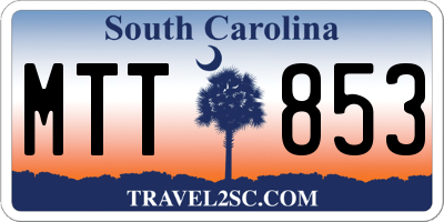 SC license plate MTT853